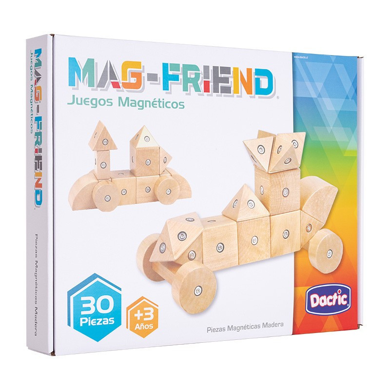 Pieza Magnética Madera 30u DACTIC material-didactico