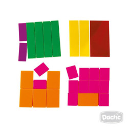 Set Fracción Cuadrada Decimal 51 pzs DACTIC material-didactico