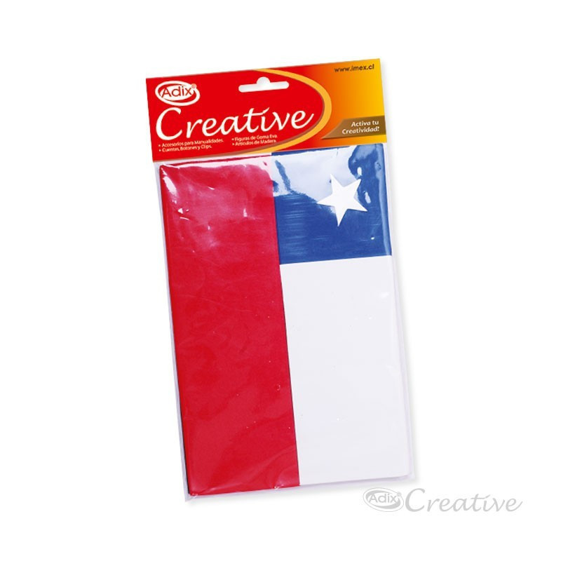 Bandera Chilena 13 x 19,5 cm. 2 unidades CREATIVE material-didactico