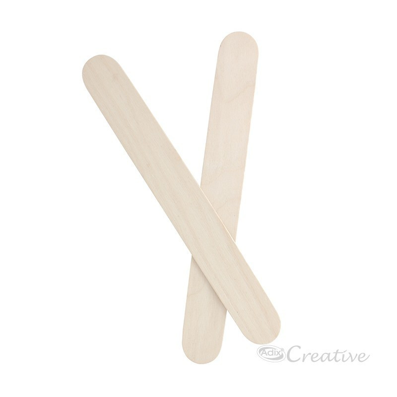 Palo Helado Jumbo Natural 25u CREATIVE material-didactico