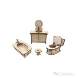 Mueble Miniatura Armable Baño CREATIVE material-didactico