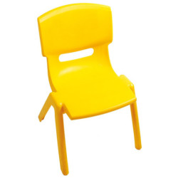 Silla Infantil Plástica 53x31x28,5 cms Amarilla DACTIC material-did...