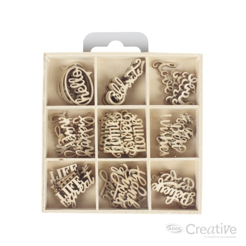 Palabras Madera 45u CREATIVE material-didactico