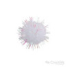 Pompón Glitter Blanco 25u CREATIVE material-didactico