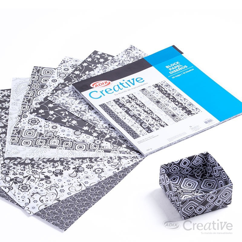 Papel Impreso Blanco y Negro CREATIVE material-didactico