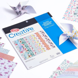 Cartulina 12 Diseños Tropical 24u CREATIVE material-didactico