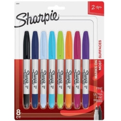 Marcador Permanente Doble Punta 8 Colores Sharpie SHARPIE material-...