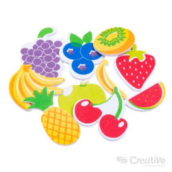 Fruta Goma Eva Adhesiva 40u CREATIVE CREATIVE material-didactico