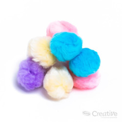 Pompón Color Pastel Grande 10u CREATIVE CREATIVE material-didactico