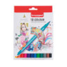 Marcador Doble Punta Fineliners/Brush Pen 12 Colores BRUYNZEEL BRUY...