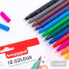 Marcador Doble Punta Fineliners/Brush Pen 12 Colores BRUYNZEEL BRUY...