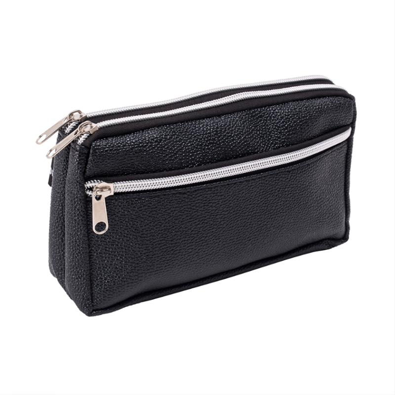 Estuche Escolar Triple Cierre Negro ADIX material-didactico