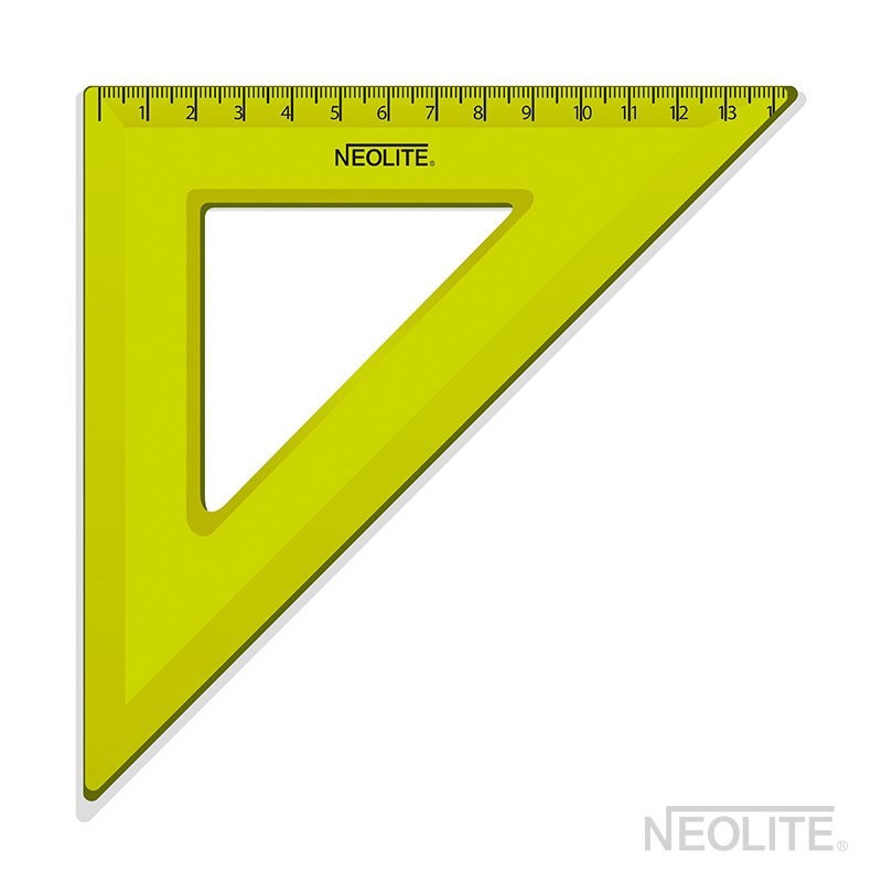 Escuadra Biselada GREEN 45°x20cm NEOLITE NEOLITE material-didactico