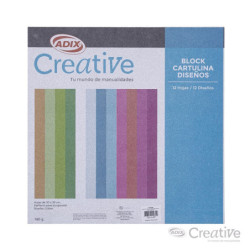 Block 12u c/Glitter 180g CREATIVE material-didactico