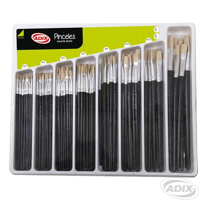 Exhibidor 168 Pinceles Óleo 36x30x4 cm ADIX material-didactico