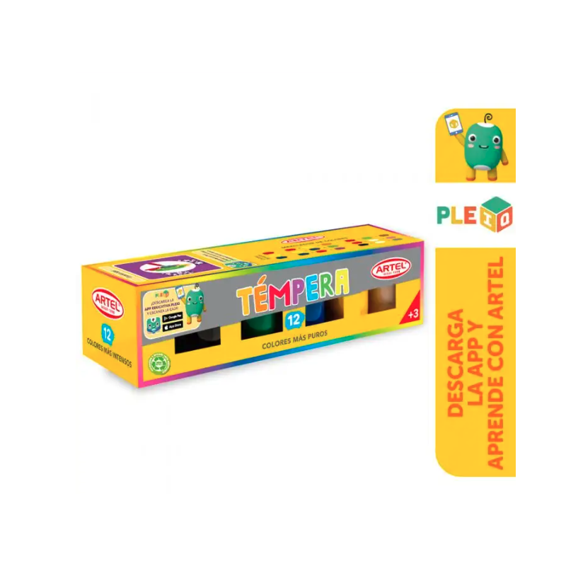 Témpera 12 colores artel - Soy Didácticos