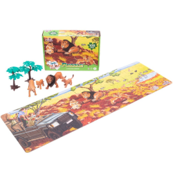 Puzzle León 108 Piezas + Figuras WENNO material-didactico