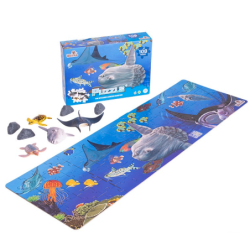 Puzzle Animales Marinos 108 Piezas + Figuras WENNO material-didactico
