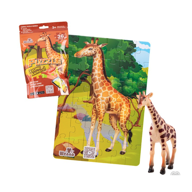 Puzzle Jirafa 36 piezas + Figura WENNO material-didactico
