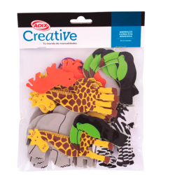 Animal Goma Eva Adhesiva 35u CREATIVE material-didactico