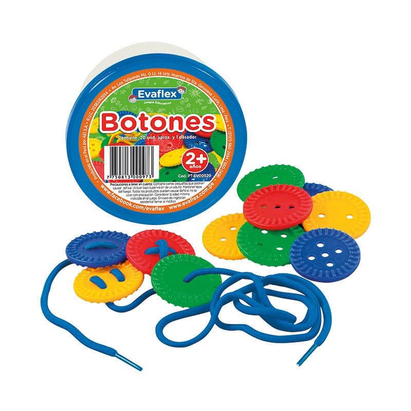 Botones Lógicos Enhebrar EVAFLEX material-didactico
