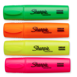Set Destacador Sharpie Blade flúor 4 colores surtidos SHARPIE mater...