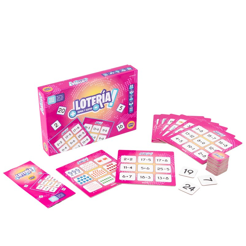 Lotería Sumas y Restas DACTIC material-didactico