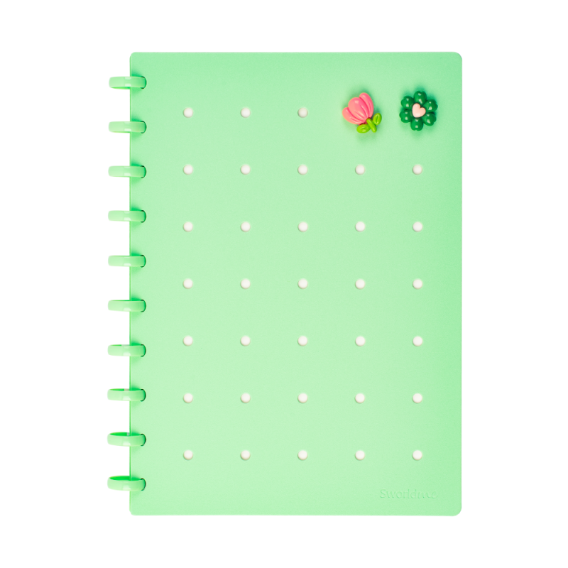 Cuaderno B5 c/ Pines Verde Agua Anillado SWORLD material-didactico