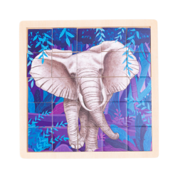 Puzzle Elefante Madera 25 Piezas DACTIC material-didactico