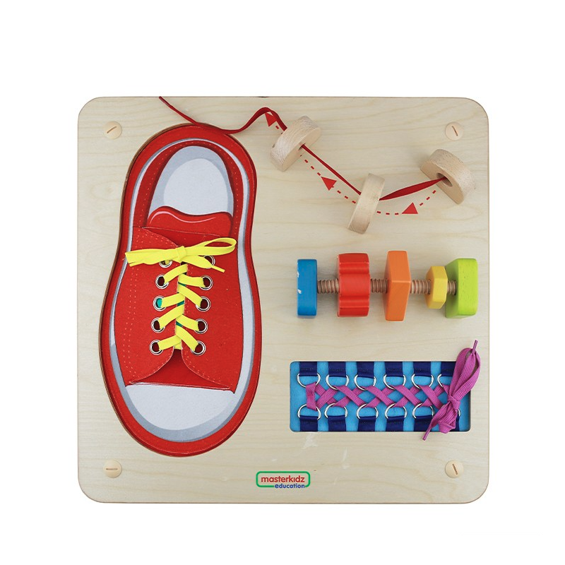 Tablero de Pared para Atar Cordones MASTERKIDZ material-didactico