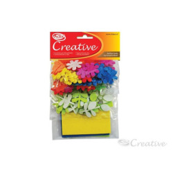 Flores de Goma Eva Autoadhesiva para Armar CREATIVE material-didactico