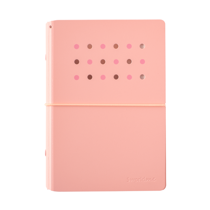 Agenda Pin A6 Rosado c/ 4 Anillos SWORLD material-didactico