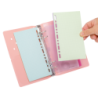 Agenda Pin A6 Rosado c/ 4 Anillos SWORLD material-didactico
