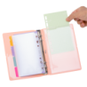 Agenda Pin A6 Rosado c/ 4 Anillos SWORLD material-didactico