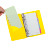 Agenda Pin A6 Amarillo c/ 4 Anillos SWORLD material-didactico