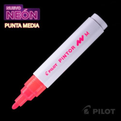 Marcador PINTOR Medio Neón Rojo Pilot PILOT material-didactico