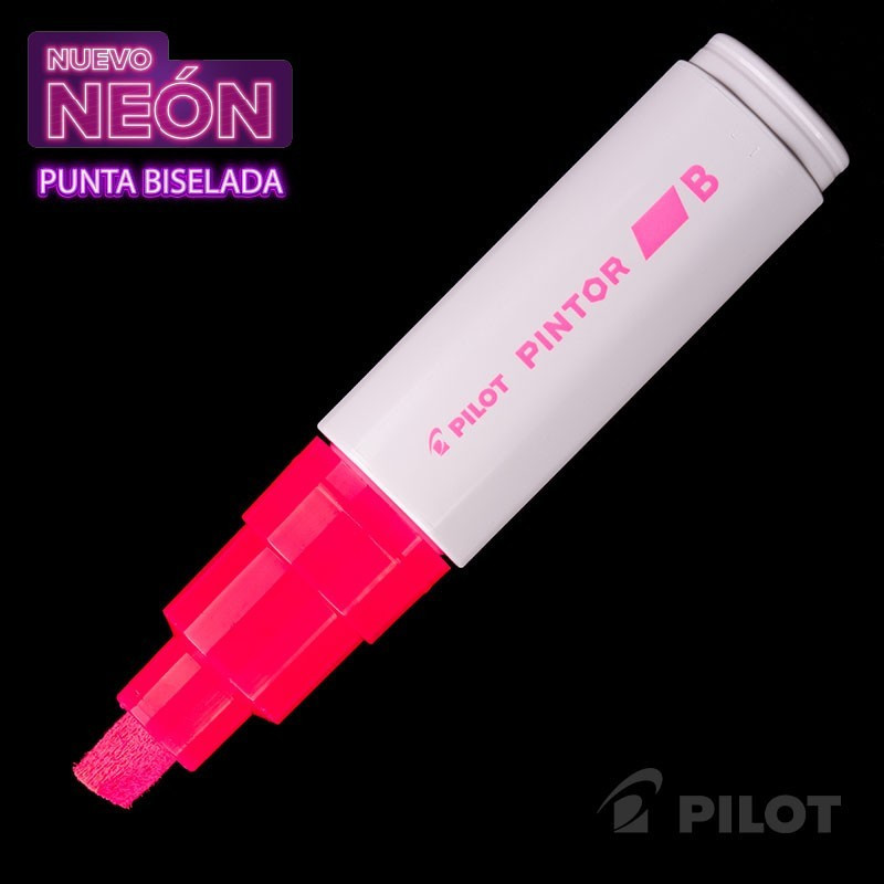 Marcador PINTOR Biselado Neón Rojo Pilot PILOT material-didactico