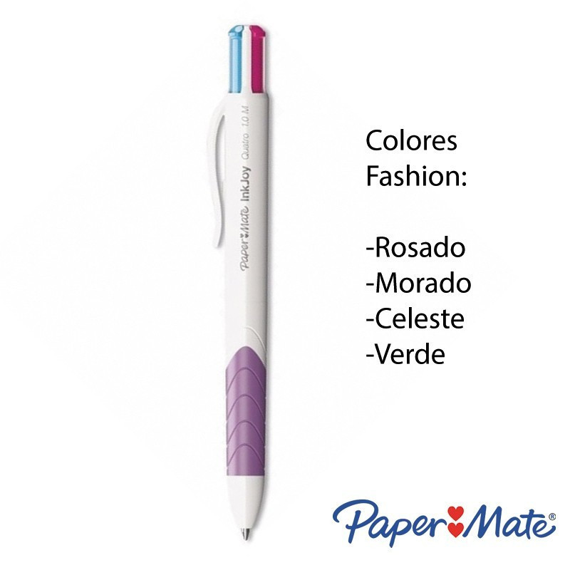 Bolígrafos INKJOY QUATRO COLORES 4 Fashion PAPER MATE material-dida...