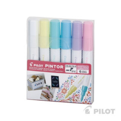 Set Pintor punto extra Fina 6u colores pasteles PILOT material-dida...