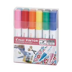 Set Pintor punta extra Fino 12u colores surtidos PILOT material-did...