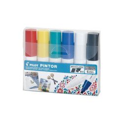 Set Pintor punta biselada 6u colores clásicos PILOT material-didactico