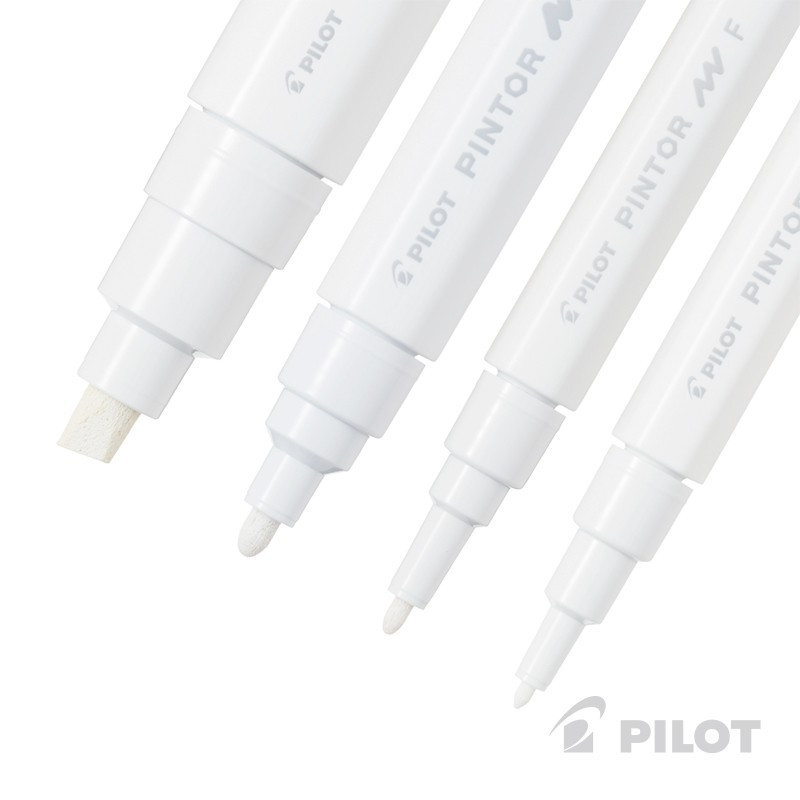 Set Pintor blanco 4 puntas extra fina, fina, media y biselada PILOT...