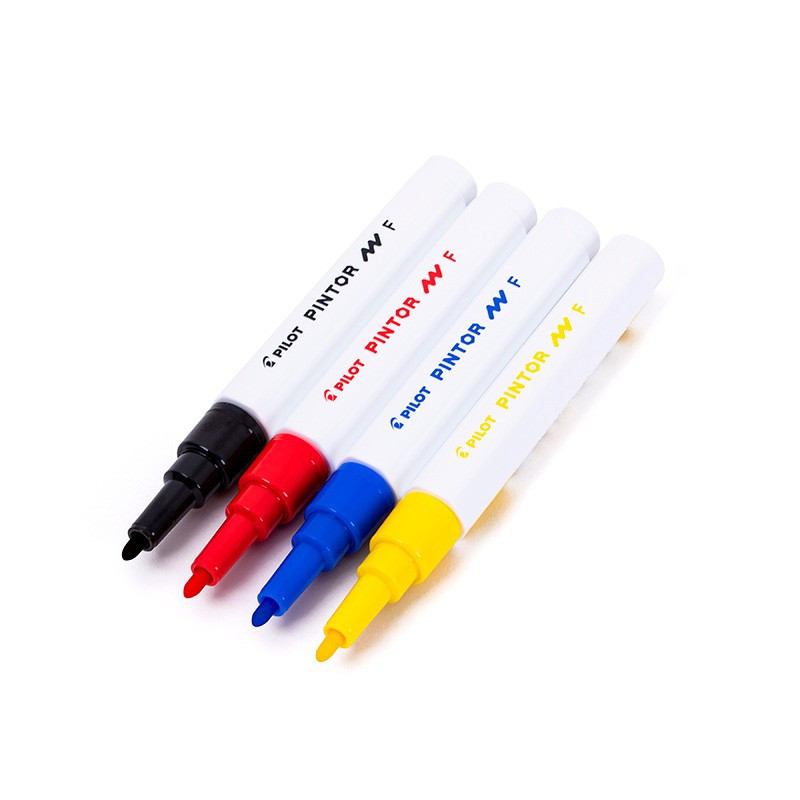 Pintor Set Negro, Rojo, Azul, Amarillo Punta Fina PILOT material-di...