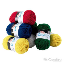 1 Ovillo Lana 50g Colores Surtidos CREATIVE material-didactico