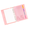 Agenda Pin A5 Rosado c/ 6 Anillos SWORLD material-didactico