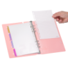 Agenda Pin A5 Rosado c/ 6 Anillos SWORLD material-didactico