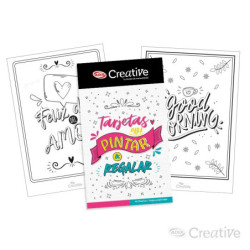 Set Tarjetas de Saludo para Colorear CREATIVE material-didactico