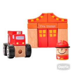 Encaje Madera Estación de Bomberos DACTIC material-didactico