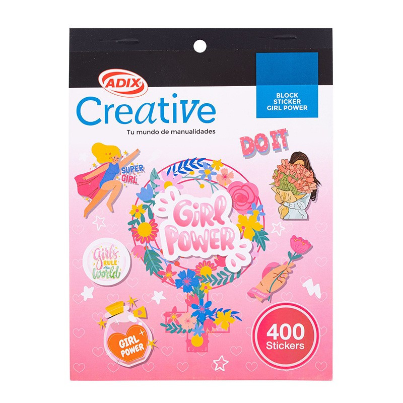 Block Sticker Power Girl CREATIVE material-didactico