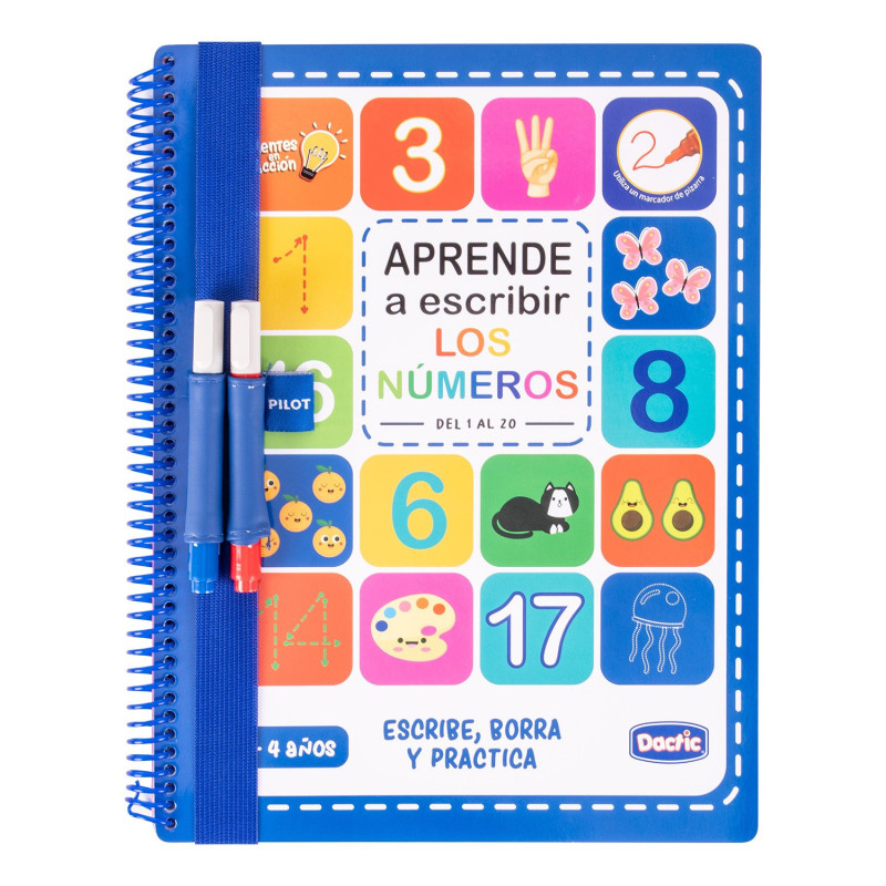 Set Libro Aprende a Escribir los Números + marcadores Pilot DACTIC ...